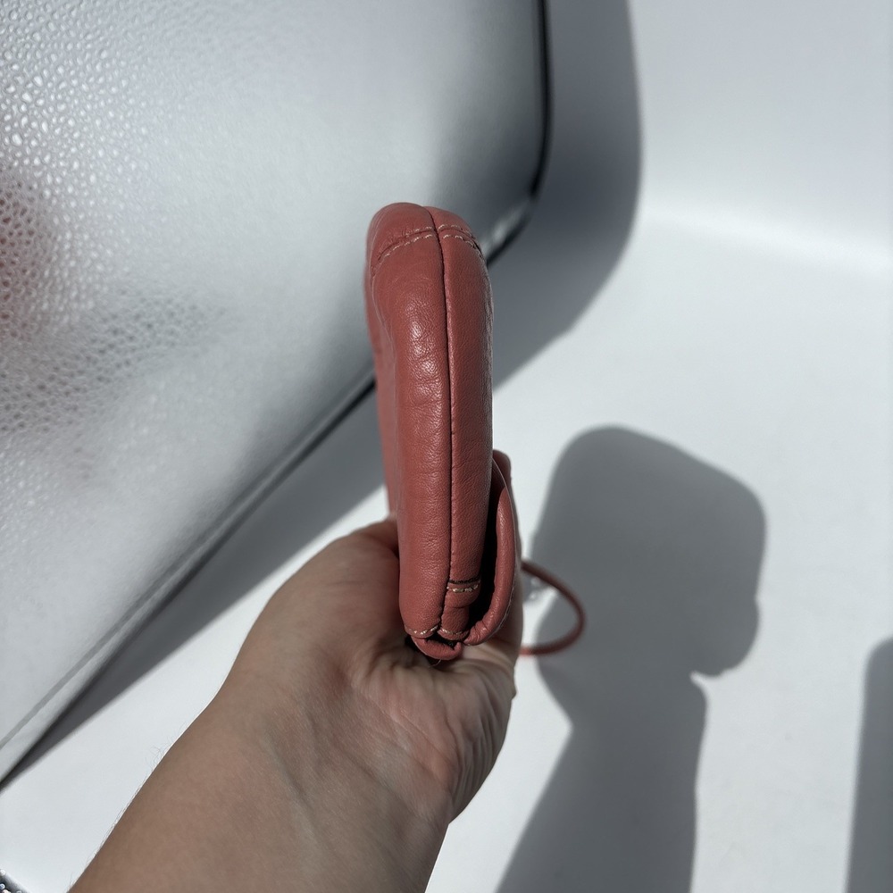 Coach Legacy‎ Flap Wristlet Mauve Dusty Rose Pebbled Leather Turnlock Clutch - Picture 5 of 13